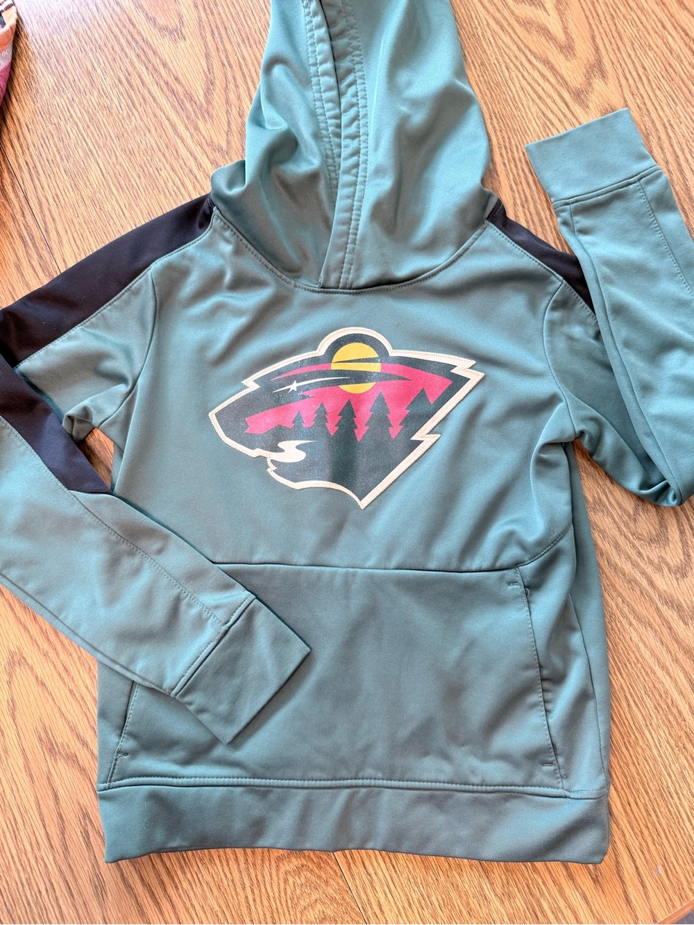 NHL MN Wild Size 8 Hoodie with Multicolor Team Logo-like new
